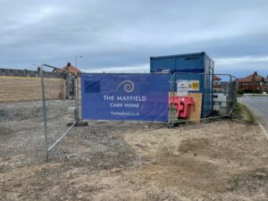 Temporary Signage Erected The Mayfield Care Home