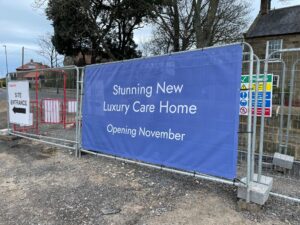 Temporary Signage Erected The Mayfield Care Home