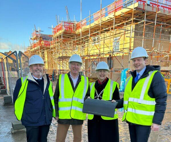 Topping out ceremony at The Mayfield Care Home with the Town Mayor of Whitby